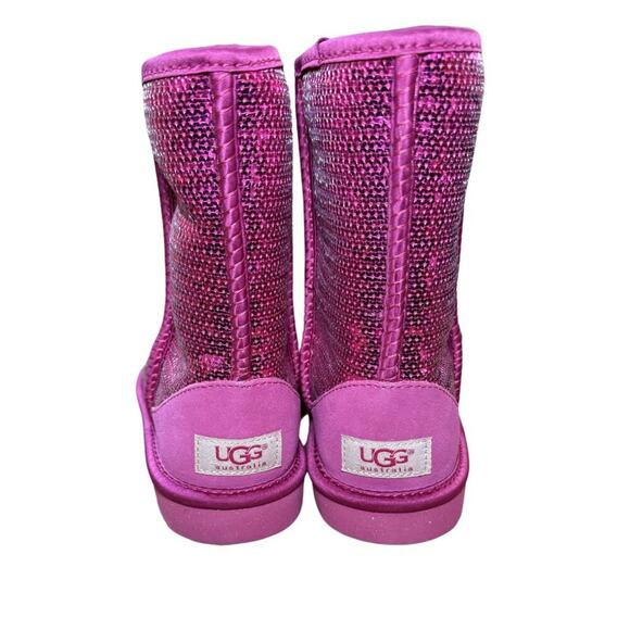UGG Classic Short Sparkles Boots Fuchsia Size 6 NWT - Picture 5 of 10
